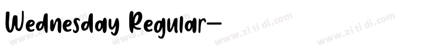 Wednesday Regular字体转换 Wednesday Regular字体转换